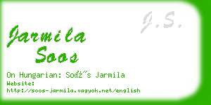 jarmila soos business card